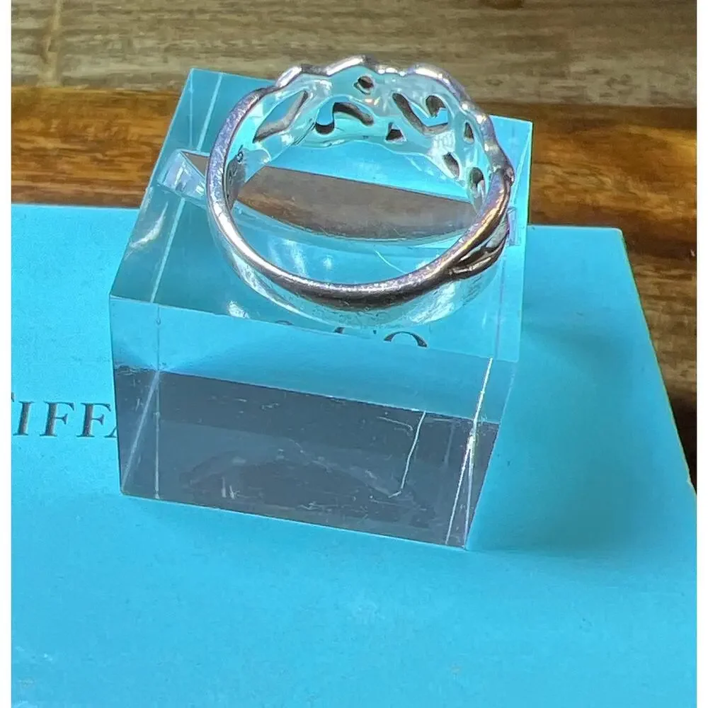 Tiffany & Co. Paloma Picasso Triple Loving Heart Ring Sterling Silver Size 6